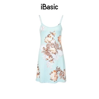 Đầm ngủ nữ iBasic nữ thun hai dây họa tiết hoa văn 7916-1