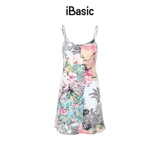 Đầm ngủ nữ iBasic nữ thun hai dây họa tiết hoa văn 7916-1