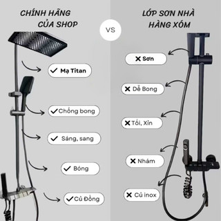 [ĐỒNG-MẠ TITAN] Sen Tắm Đứng Nóng Lạnh, dạng phím đàn PHỦ NANO