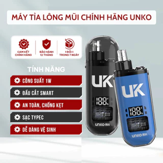 Máy tỉa lông mũi, cắt lông mũi UNKu đèn báo LCD cao cấp, nhỏ gọn, tiện lợi cắt nhanh khỏe không đau rát (lankoj