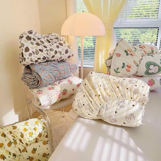 Bộ Ga gối cotton Ga trần đũi chun trần bông kèm 2 vỏ gối đầu cao cấp cho đệm dưới 20cm