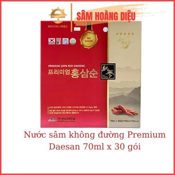Sâm Hoàng Diệu - Nước hồng sâm Daesan không đường- Hộp 30 gói x 70ml