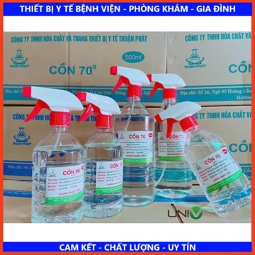 Cồn 70, 90 Độ có Vòi Xịt Thuận Phát Dùng Để Sát Khuẩn Tiệt Trùng Trong Y Tế, SPA.