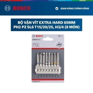 Bộ vặn vít Bosch extra hard 65mm PH2 PZ SL6 T15,20,25, H3,4
