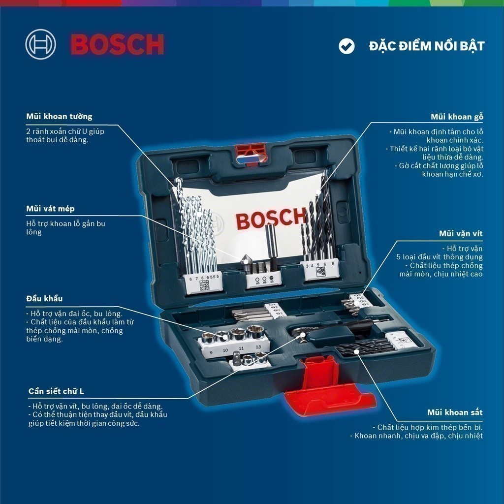 Ảnh Bộ Dụng Cụ Bosch 41 Món 3