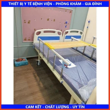 GIƯỜNG Y TẾ, GIƯỜNG BỆNH NHÂN 1 TAY QUAY NÂNG ĐẦU tặng kèm bàn ăn,chậu gội đầu.