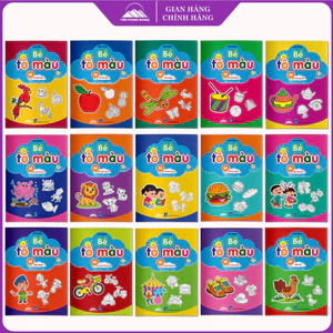 Sách - Combo 15 Cuốn Bé Tô Màu - Song Ngữ Việt - Anh Cho Bé