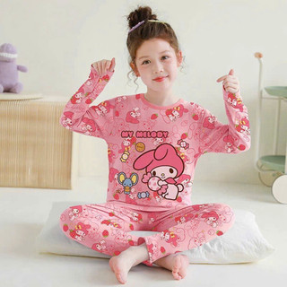 BỘ QUẦN ÁO THUN DÀI TAY THU ĐÔNG CHO BÉ GÁI, CHẤT THUN LẠNH CÂN NẶNG TỪ 9-44KG.