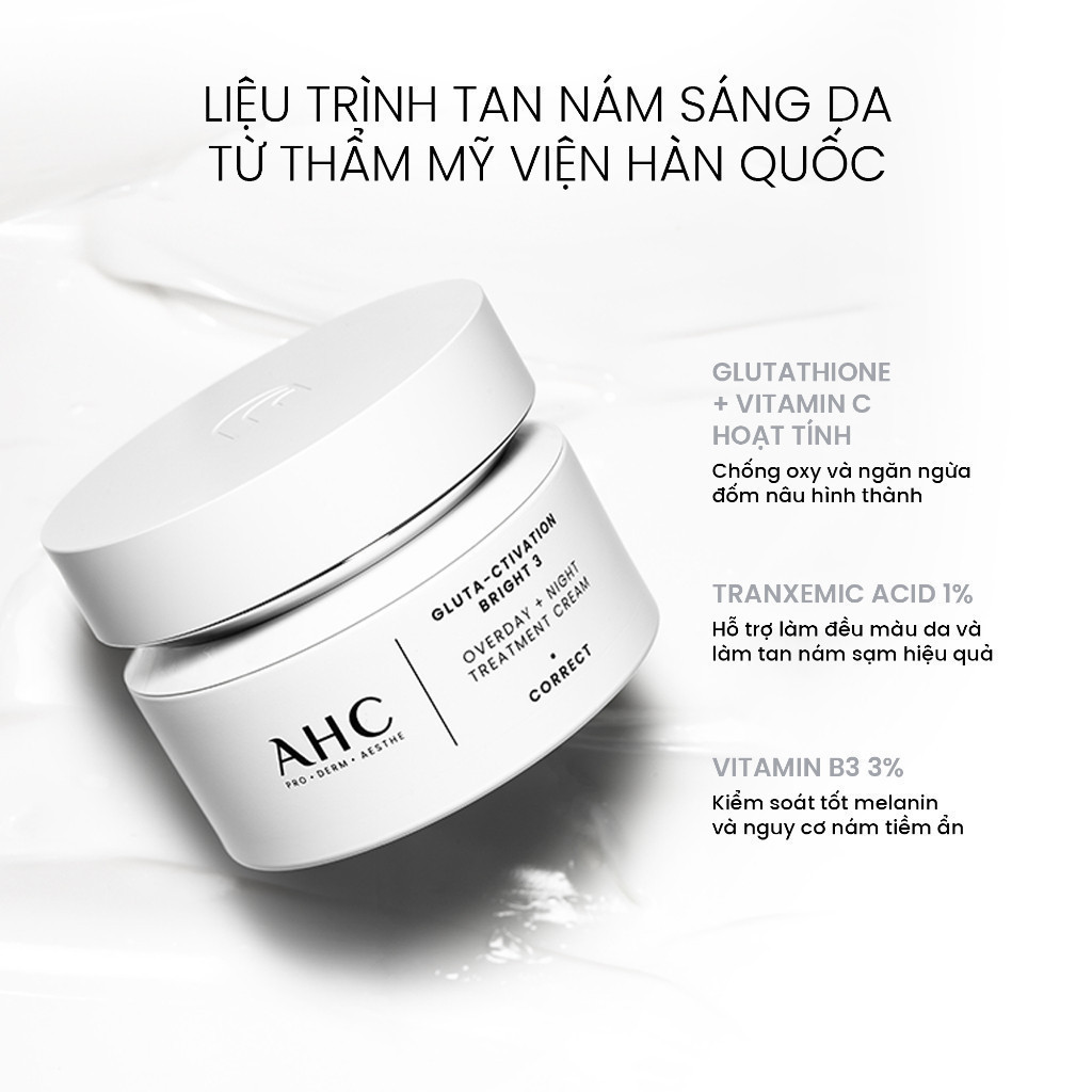 Ảnh Kem dưỡng kiêm mặt nạ ngủ mờ nám sáng da PROSHOT GLUTA-CTIVATION BRIGHT 3 AHC 50ML 4