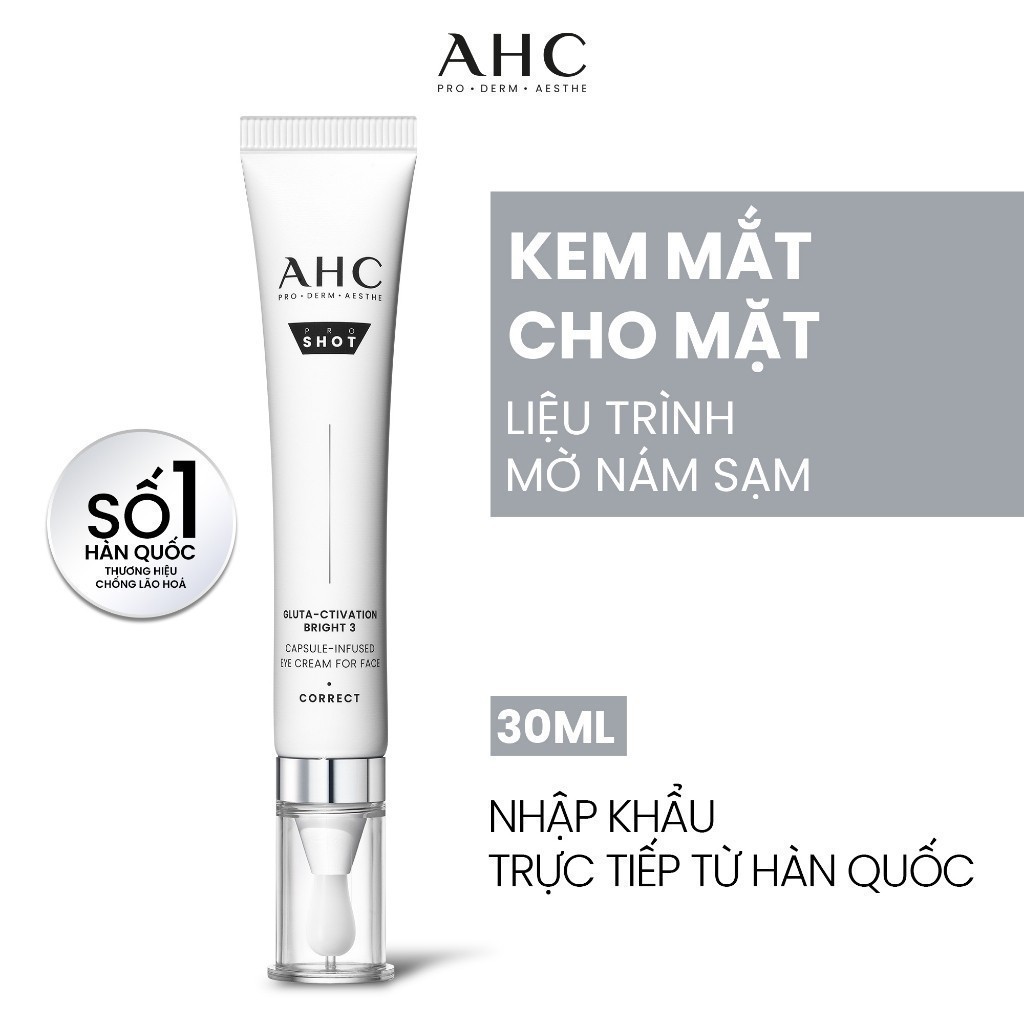 Ảnh Kem mắt cho mặt mờ nám sáng da PROSHOT GLUTA-CTIVATION BRIGHT 3 AHC 30ML 2