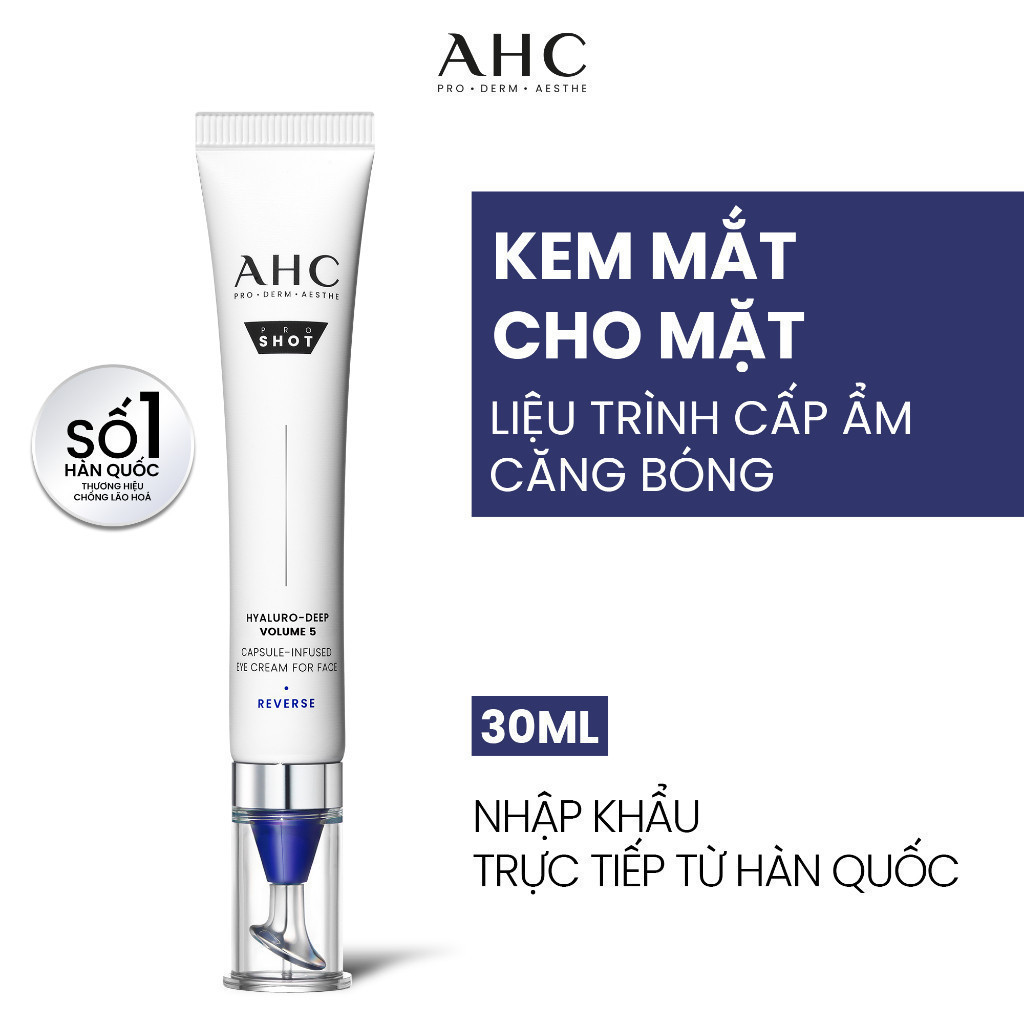 Ảnh Kem mắt cho mặt cấp ẩm căng bóng mờ nếp nhăn PROSHOT HYALURO-DEEP VOLUME 5 AHC 4 30ML 2