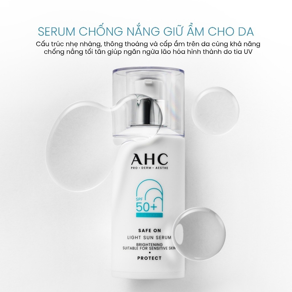 Ảnh Serum/ Sữa dưỡng Chống nắng Lành Tính AHC SAFE ON 40ML/ 50ML 3