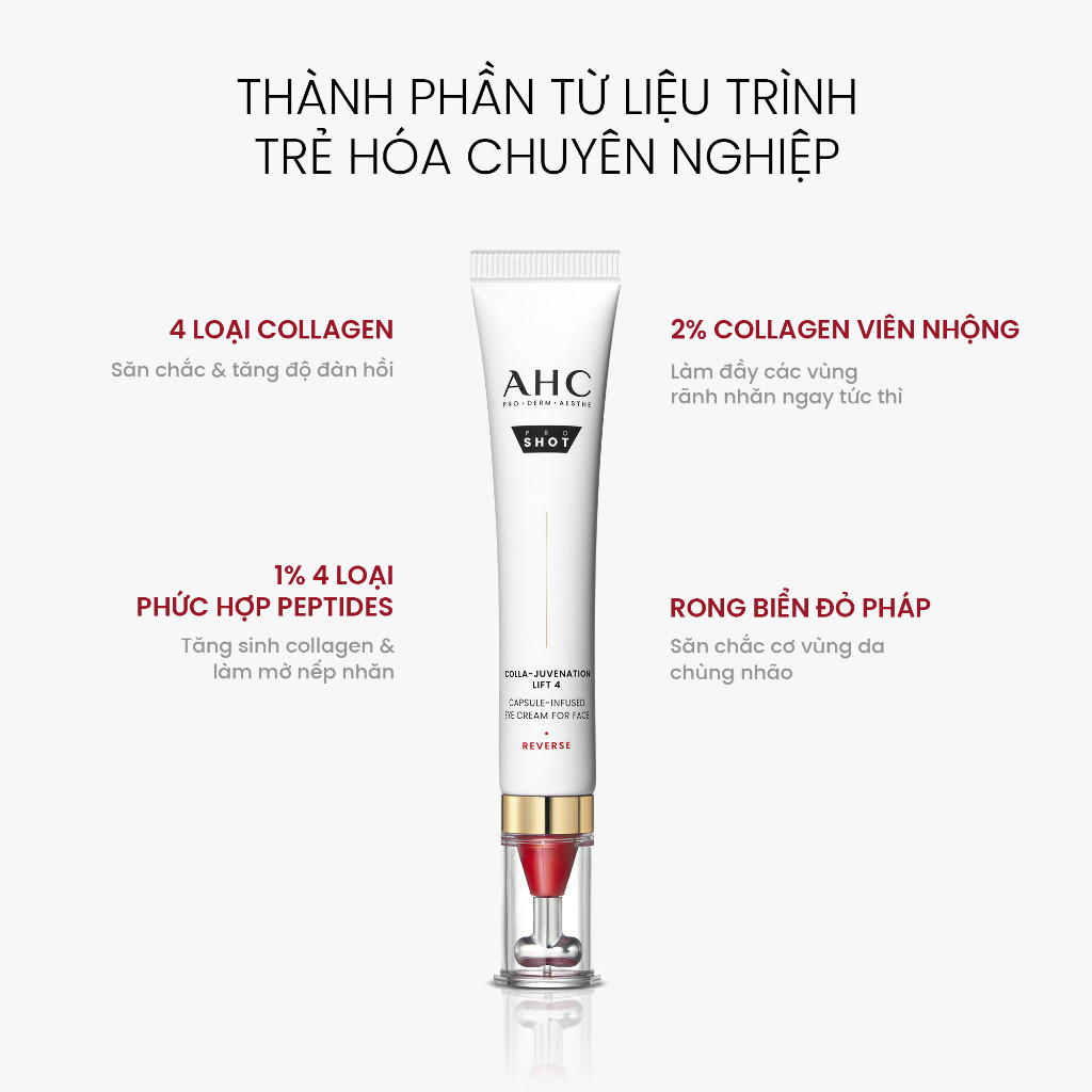 Ảnh [LIVE] Kem mắt cho mặt nâng cơ săn chắc/ cấp ẩm căng bóng/ mờ nám sáng da AHC 30ML 1