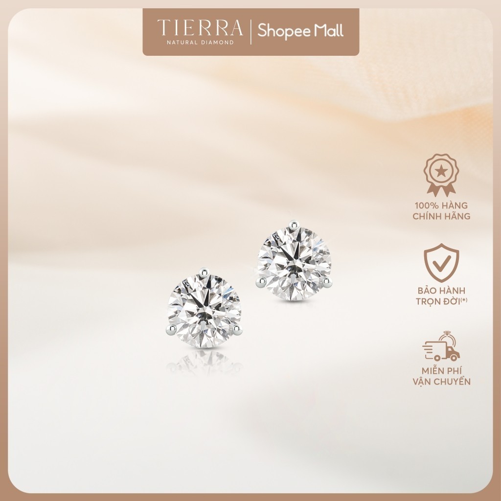 [CHAT TRƯỚC KHI ĐẶT] Bông Tai Tierra Stud BBT1101, Vàng 10K/ 14K, Lựa Chọn Hoàn Hảo Cho Nàng Thích Phong Cách Đơn Giản