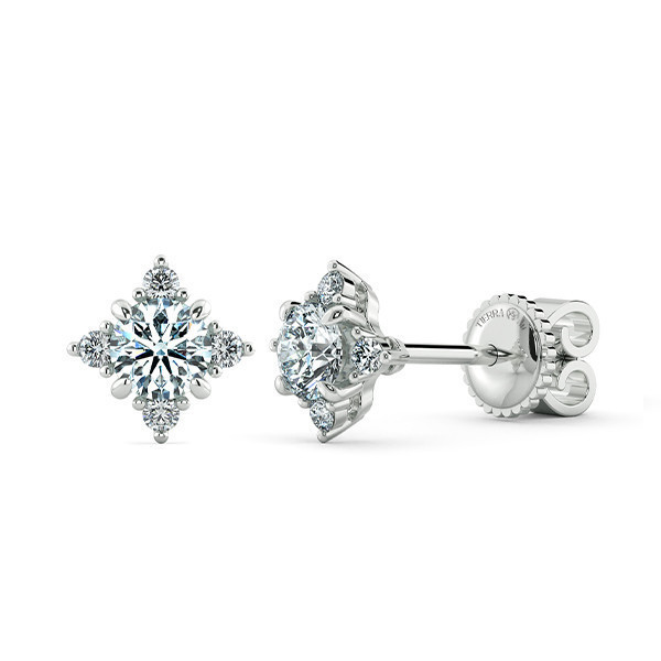 [CHAT TRƯỚC KHI ĐẶT] Bông Tai Tierra BTA2124, Vàng Trắng 14K, Đính Tấm - Đá CZ, Thiết Kế Kiểu Dáng Bông Tuyết Sang Trọng