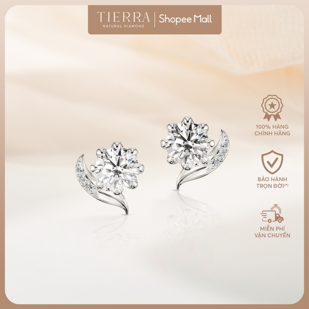 [CHAT TRƯỚC KHI ĐẶT] Bông Tai Tierra Stud BBT1108, Vàng 14K/18K, Phụ Kiện Trang Sức Nữ