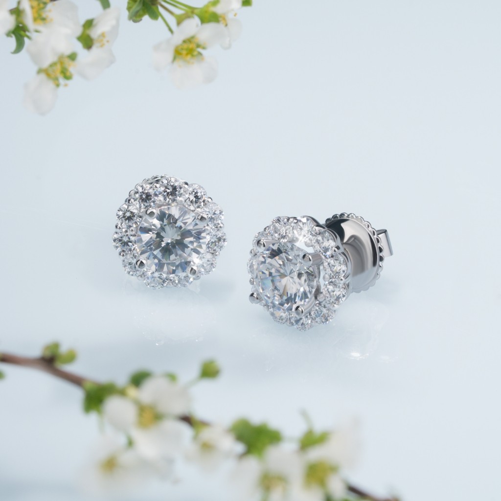 [CHAT TRƯỚC KHI ĐẶT] Bông Tai Halo Hoa BTA2109, Vàng 14K/ 18K, Đính Đá CZ, Thiết Kế Sang Trọng, Phụ Kiện Trang Sức Nữ