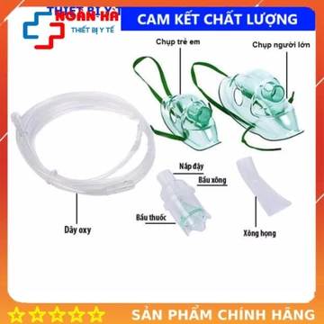 Bộ mask xông khí dung trẻ em và người lớn dành cho các loại máy xông.