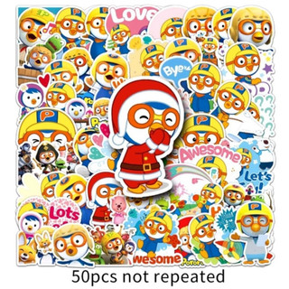 Set 10 30 50 sticker Pororo dán nón mũ bảo hiểm laptop vali sổ tay đàn guitar điện thoại tủ lạnh xe máy ván trượt