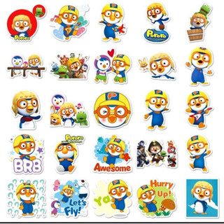 Set 10 30 50 sticker Pororo dán nón mũ bảo hiểm laptop vali sổ tay đàn guitar điện thoại tủ lạnh xe máy ván trượt