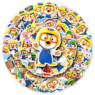 Set 10 30 50 sticker Pororo dán nón mũ bảo hiểm laptop vali sổ tay đàn guitar điện thoại tủ lạnh xe máy ván trượt