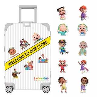 Set combo 50 miếng dán sticker thiếu nhi COCOMELON JJ chống thấm nước dán nón mũ bảo hiểm laptop vali sổ sách