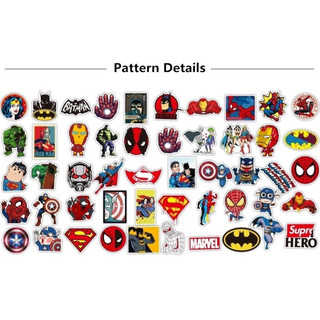 Set 10 30 50 stickers siêu anh hùng dán nón mũ bảo hiểm laptop vali sổ tay đàn guitar điện thoại tủ lạnh xe máy