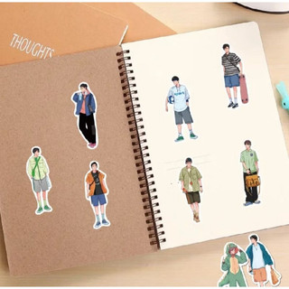 Set 10 30 50 stickers chàng trai năng động thời trang đa phong cách dán nón mũ bảo hiểm laptop vali sổ tay đàn guitar