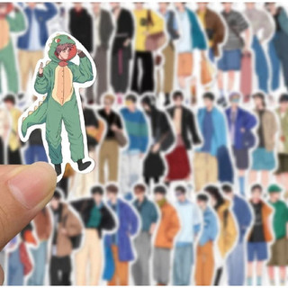 Set 10 30 50 stickers chàng trai năng động thời trang đa phong cách dán nón mũ bảo hiểm laptop vali sổ tay đàn guitar