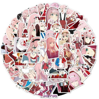Set 10/30/ 50 sticker anime Zero Two Darling in the Franxx dán nón mũ bảo hiểm laptop vali sổ tay đàn guitar điện thoại