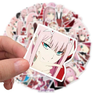 Set 10/30/ 50 sticker anime Zero Two Darling in the Franxx dán nón mũ bảo hiểm laptop vali sổ tay đàn guitar điện thoại