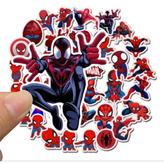 Set combo 7 21 35 miếng dán sticker Spider người nhện chống thấm nước dán nón mũ bảo hiểm laptop xe máy đàn guitar sổ