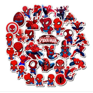 Set combo 7 21 35 miếng dán sticker Spider người nhện chống thấm nước dán nón mũ bảo hiểm laptop xe máy đàn guitar sổ