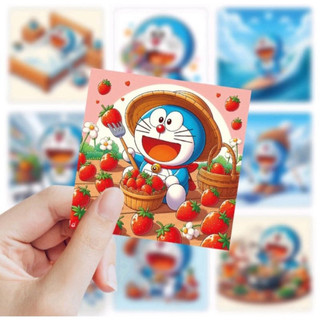 Set 12 36 60 sticker Doraemon 3D đô rê mon dán nón mũ bảo hiểm laptop vali sổ tay đàn guitar điện thoại tủ lạnh xe máy
