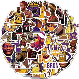 Set 10/30/ 50 sticker cầu thủ bóng rổ LeBron James dán nón mũ bảo hiểm laptop vali sổ tay đàn guitar điện thoại xe máy