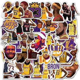 Set 10/30/ 50 sticker cầu thủ bóng rổ LeBron James dán nón mũ bảo hiểm laptop vali sổ tay đàn guitar điện thoại xe máy