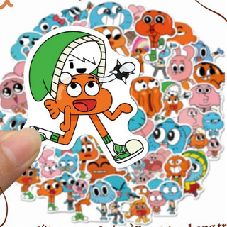 Set 10 30 50 miếng dán sticker Thế Giới kỳ diệu của Gumball 2 The Amazing World of Gumball 2 dán nón mũ bảo hiểm vali