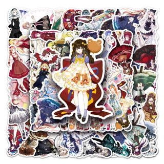 Set 10 30 50 sticker cô hầu gái Lolita dán nón mũ bảo hiểm laptop vali sổ tay đàn guitar điện thoại tủ lạnh xe máy