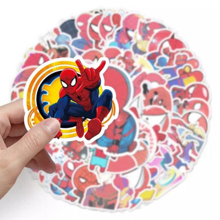 Combo 50 miếng dán sticker spider man hài hước dán nón mũ bảo hiểm laptop vali sổ tay đàn guitar điện thoại