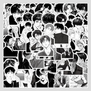 Set 10 30 50 stickers trai anime trắng đen dán nón mũ bảo hiểm laptop vali sổ tay đàn guitar điện thoại tủ lạnh xe máy