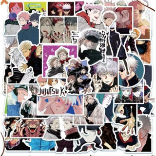 Set combo 50 miếng dán sticker Hoạt hình anime Chú Thuật Hồi Chiến Jujutsu Kaisen chống thấm nước dán nón mũ bảo hiểm