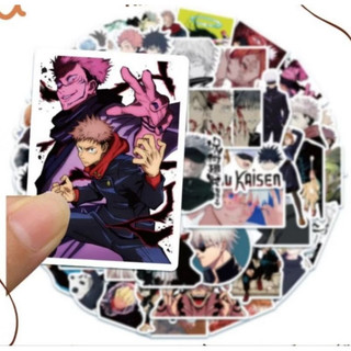 Set combo 50 miếng dán sticker Hoạt hình anime Chú Thuật Hồi Chiến Jujutsu Kaisen chống thấm nước dán nón mũ bảo hiểm