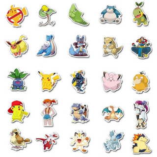 Set combo 50 sticker Pokemon chống thấm nước dán nón mũ bảo hiểm đàn guitar xe máy sổ sách