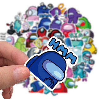 Combo 50 sticker decal Among Us chống thấm nước dán trang trí laptop vali mũ bảo hiểm xe máy đàn guitar.