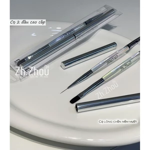 Cọ nét 2 đầu, cọ 2 đầu đắp gel, cọ 2 đầu Zh.Zhou chính hãng, cọ vẽ nét siêu mảnh.