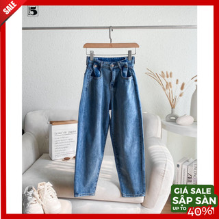 Quần Jeans dáng badgy, cạp may bo, có 2 cúc trước cạp Twenty.5- 6450