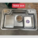 Chậu Rửa Bát 1 Hố HATO Inox SUS304 Dày 3.5 Ly, Bồn Rửa Chén 1 Ngăn Lớn Bán Nguyệt Kiểu Dáng Nhật Bản, Bảo Hành 5 Năm — ảnh 8