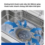 Chậu Rửa Bát 1 Hố HATO Inox SUS304 Dày 3.5 Ly, Bồn Rửa Chén 1 Ngăn Lớn Bán Nguyệt Kiểu Dáng Nhật Bản, Bảo Hành 5 Năm — ảnh 4