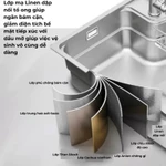 Chậu Rửa Bát 1 Hố HATO Inox SUS304 Dày 3.5 Ly, Bồn Rửa Chén 1 Ngăn Lớn Bán Nguyệt Kiểu Dáng Nhật Bản, Bảo Hành 5 Năm — ảnh 6