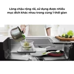 Chậu Rửa Bát 1 Hố HATO Inox SUS304 Dày 3.5 Ly, Bồn Rửa Chén 1 Ngăn Lớn Bán Nguyệt Kiểu Dáng Nhật Bản, Bảo Hành 5 Năm — ảnh 5